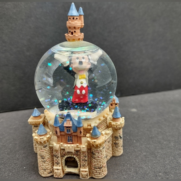 Disney Parks Mickey Mouse Magic Kingdom Castle Mini Snow Globe 3.5" - Picture 1 of 5